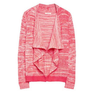 Skies Are Blue Cardigan Sweater Pink StitchFix Walla Open Drape Waterfall Knit M